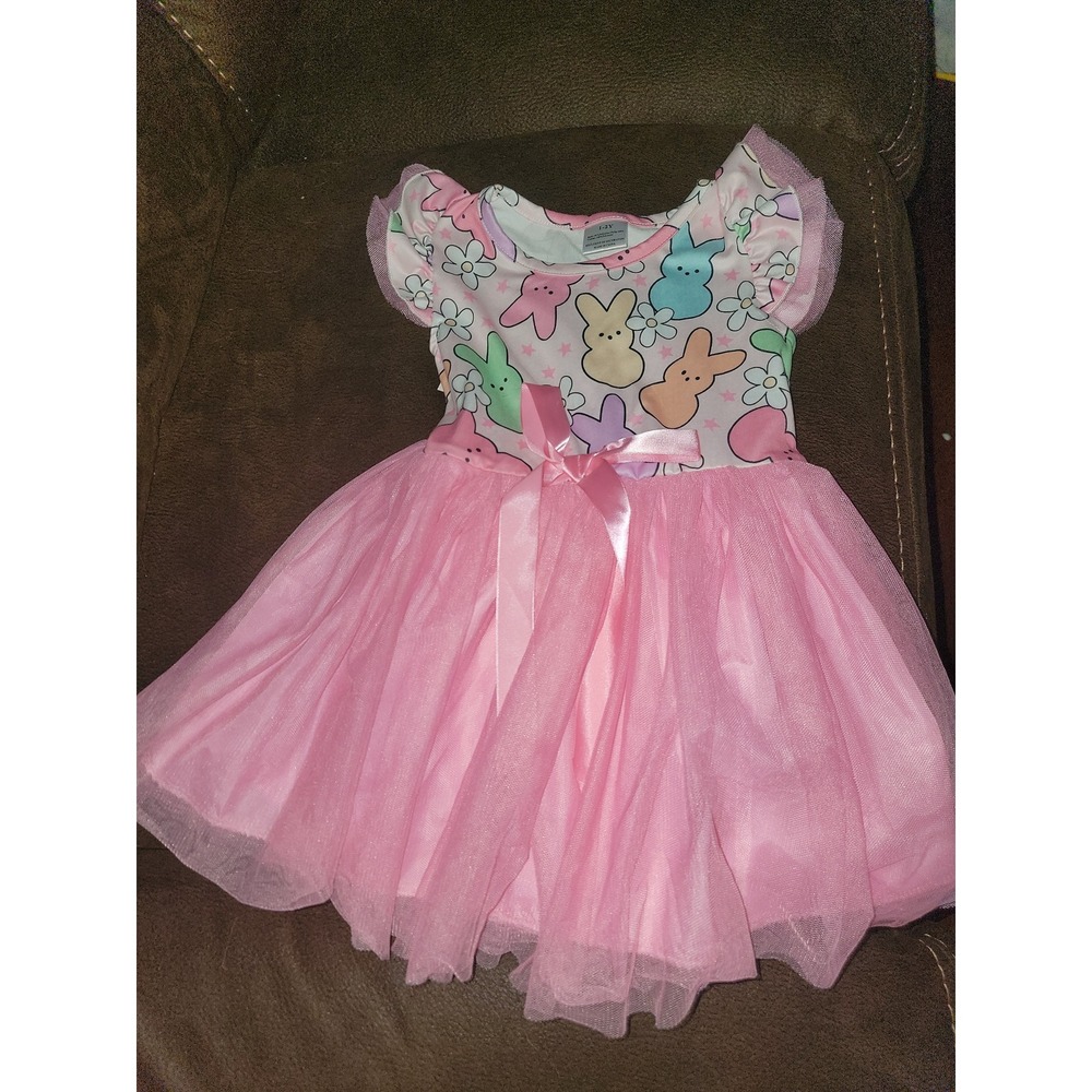 Boutique spring Easter peeps dress size 1 2 years 12 24 months